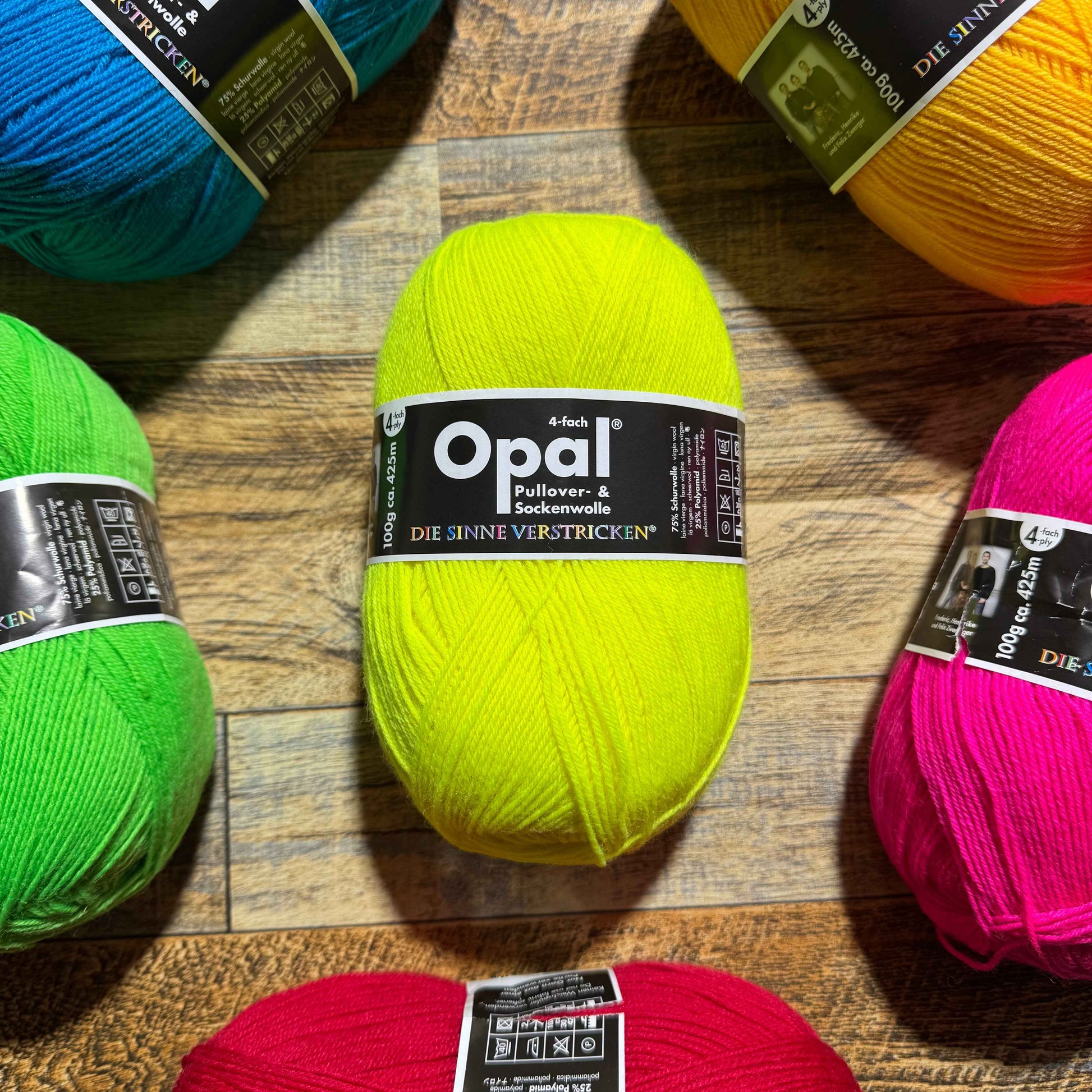 Opal UNI 4-Ply - Neon Yellow 100g