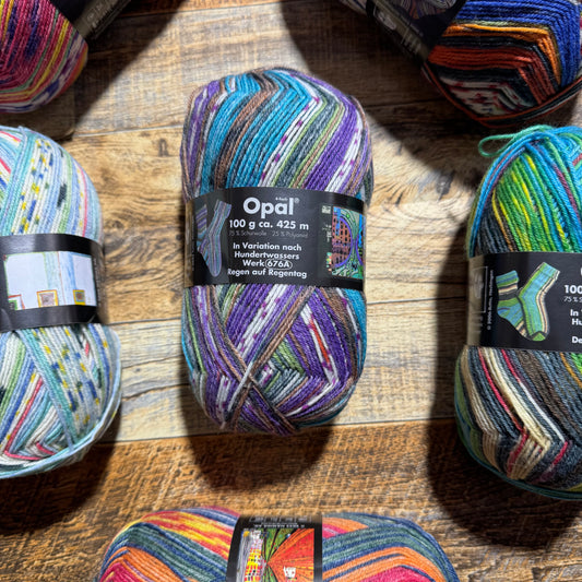 Opal Hundertwasser 4ply Sock Yarn - Rain on Rainy Day 100g