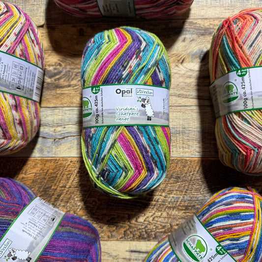 Opal Viridian Schafpate 4ply Sock Yarn - Sweet Pea 100g