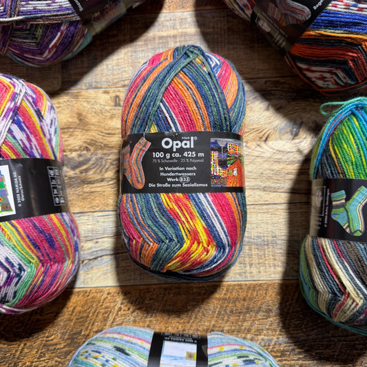 Opal Hundertwasser 4ply Sock Yarn - The Road to Socialism 100g
